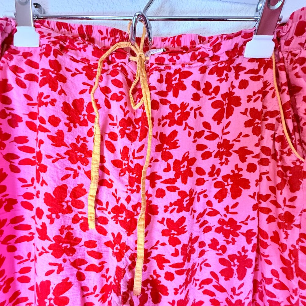 Shiraleah Noelle Pink Red Pajamas Womens Size XL 100% Cotton Floral Cottagecore - Picture 5 of 11